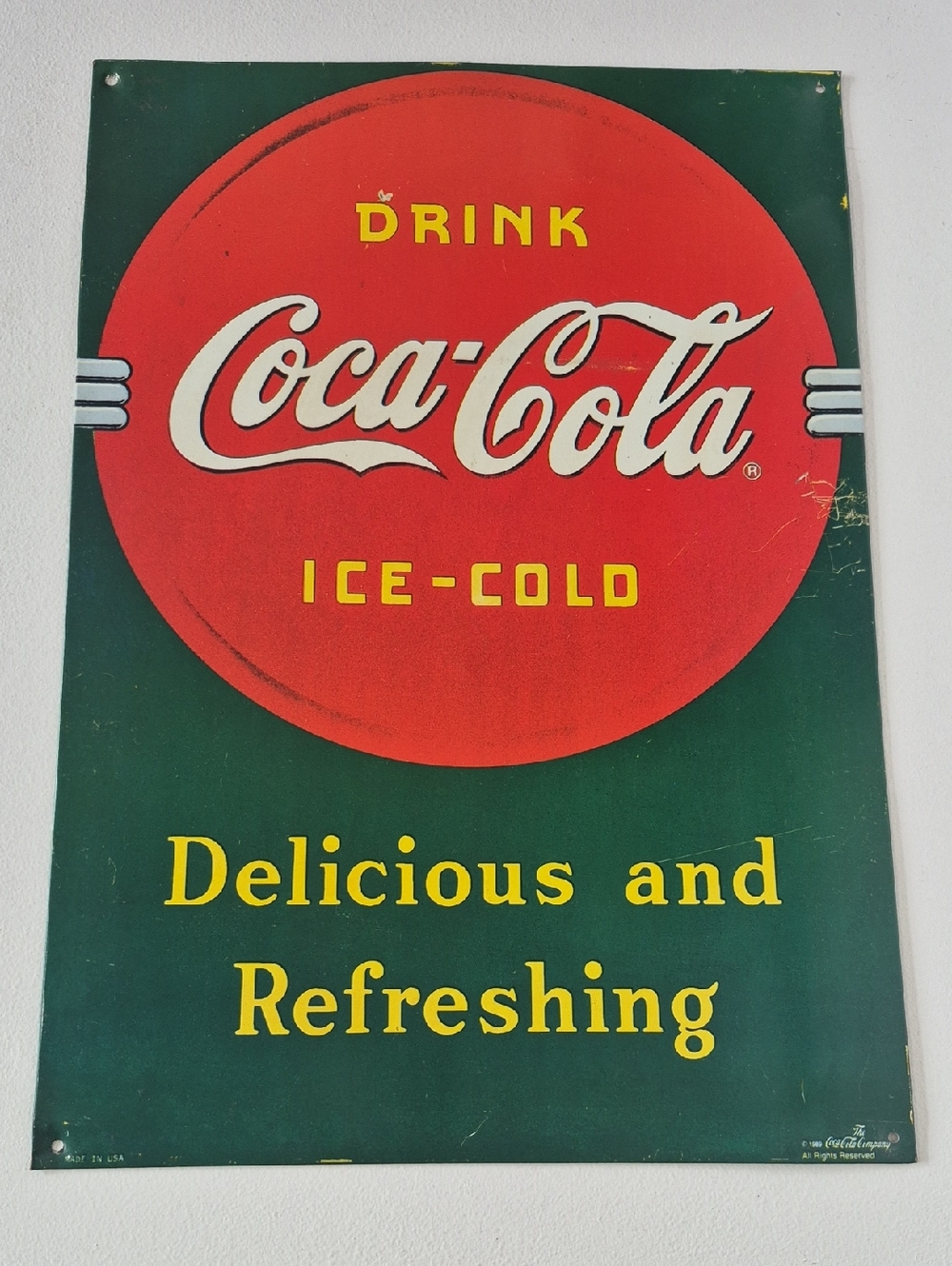 COCA COLA REPLICA SIGN 1989